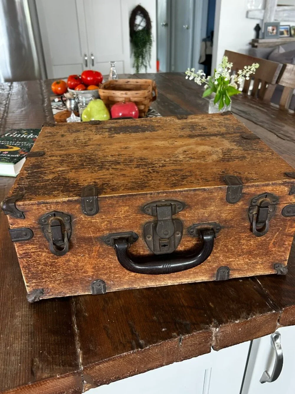 Vintage Wood Skate Case from Hillside Skating Rink from 1940'3-50'3